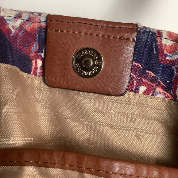 TOMMY Bahama Cotton Linen Tote w Pockets & Leather Handles - Picture 13 of 16